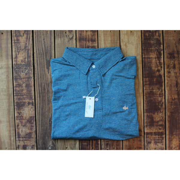 Gulf Stream Blue Performance Inlet Polo - Anchor In Clothing