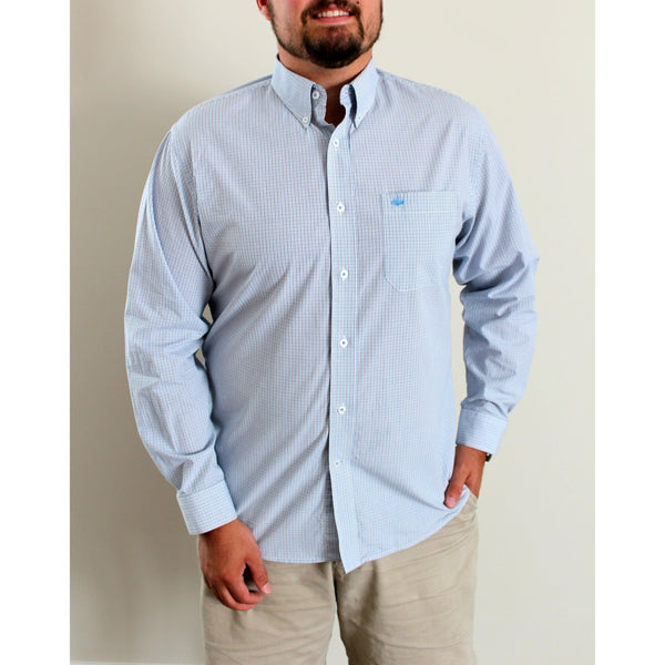 Navy Blue Striped Sport Shirt - Anchor In Clothing