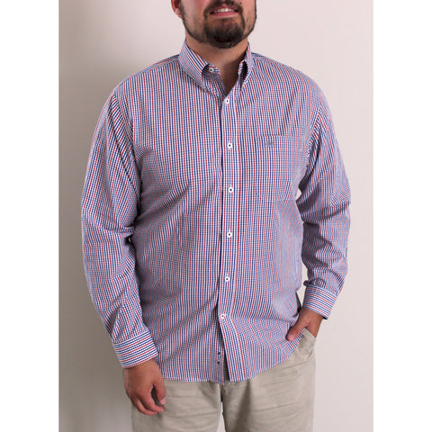 Red, White and Blue Checkered Sport Shirt - Anchor In Clothing