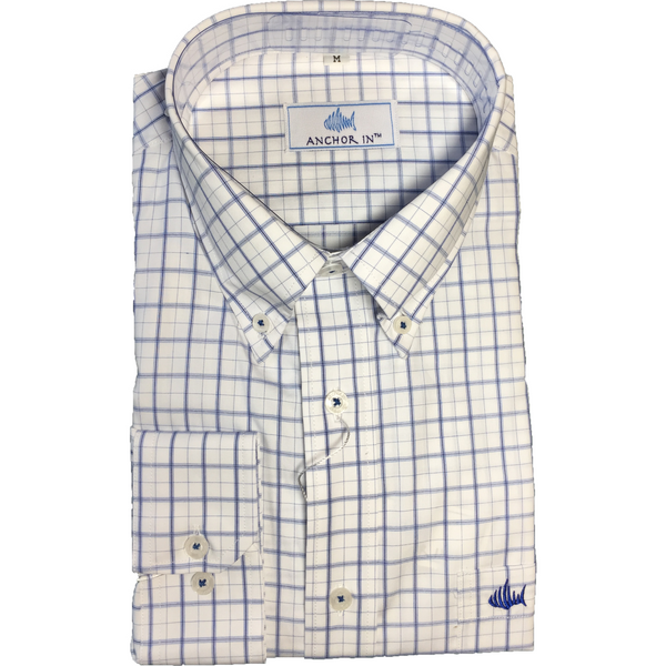 Navy Tattersall - Anchor In Clothing