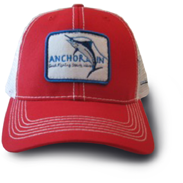 Red Good Fishing Starts Here Trucker Hat - Anchor In Clothing