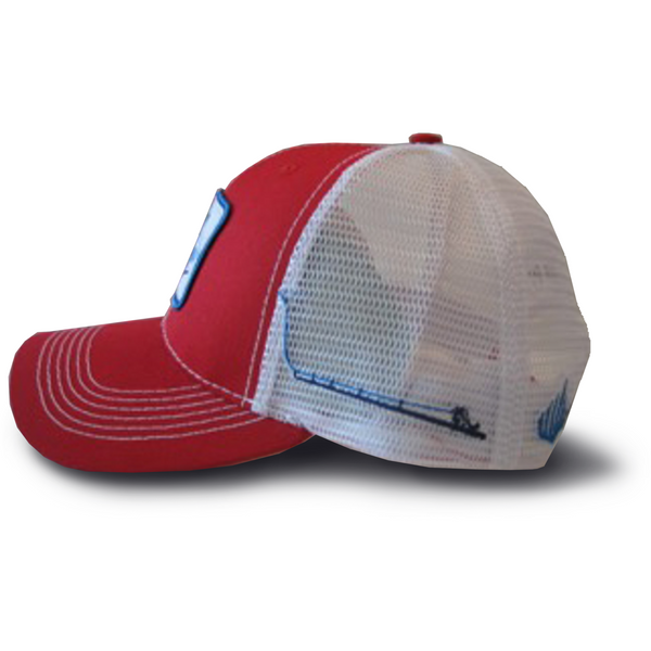 Red Good Fishing Starts Here Trucker Hat - Anchor In Clothing