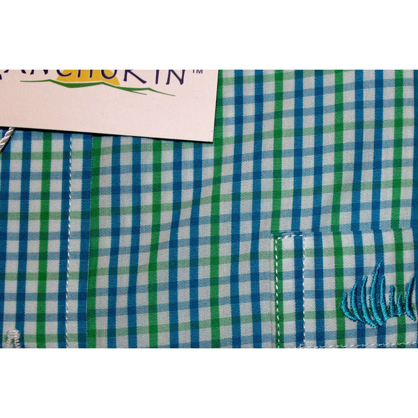 Blue, White and Green Checkered Sport Shirt - Anchor In Clothing