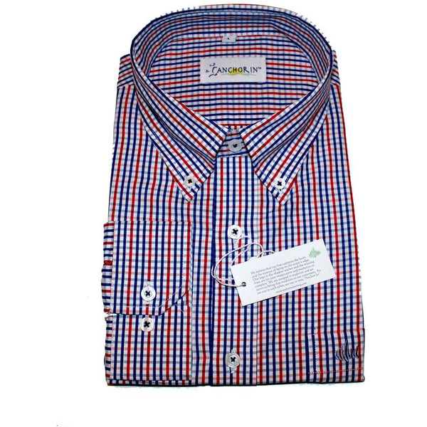 Red, White and Blue Checkered Sport Shirt - Anchor In Clothing